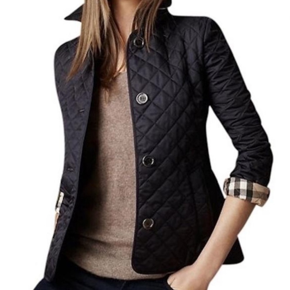 Burberry Black Quilted Women's Jacket - Small